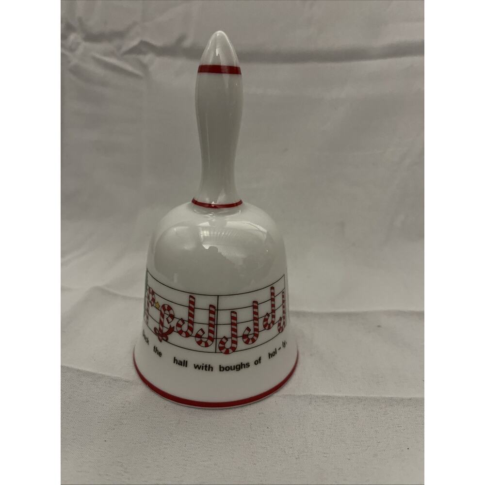 Christmas Porcelain Bell Deck The Hall Ron Gordon Designs Holidays Decor Figure